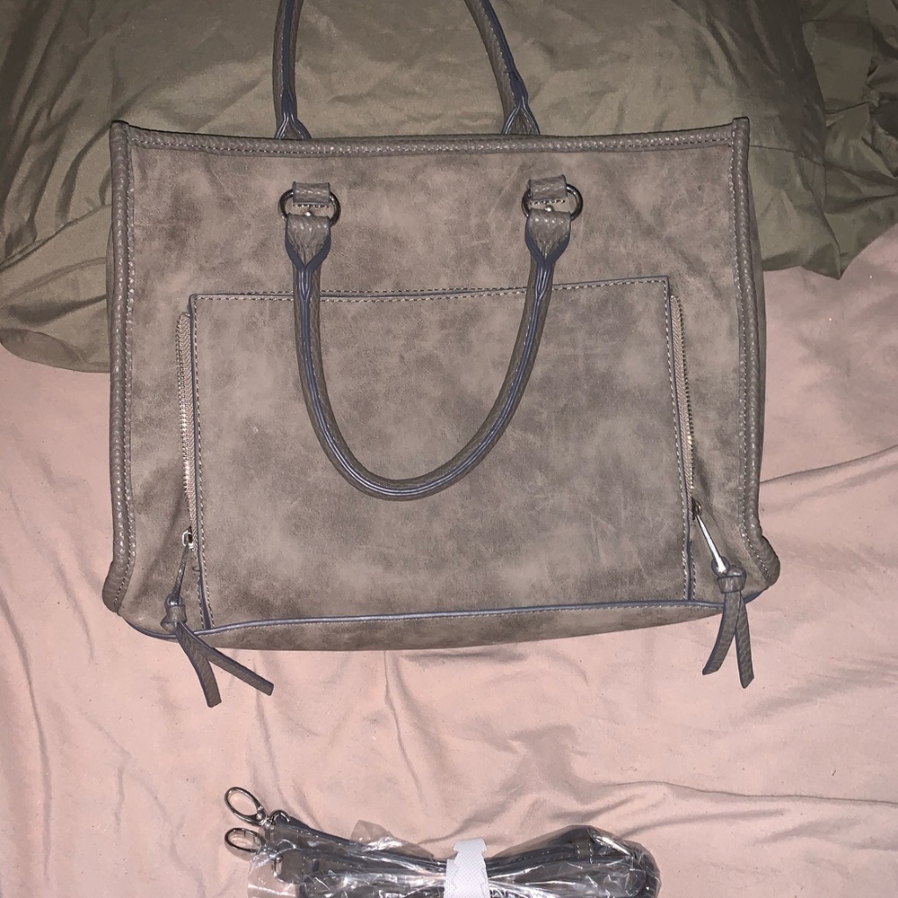 Just fab, grey shoulder or hand bag